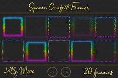 Bright Rainbow Square Confetti Frames Product Image 4