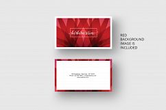 Business card template with abstract red background Product Image 1