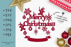 Merry Christmas - SVG EPS DXF PNG PDF JPG Cut File Product Image 1