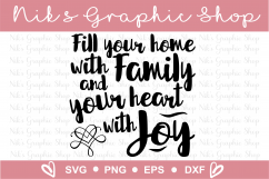 Family Svg, Joy Svg, Christmas Svg, Christmas Sign Svg Product Image 2