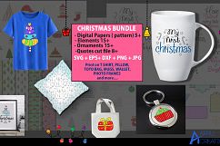 Christmas bundle / christmas svg bundle / Christmas element / Christmas digital paper / ornaments / Christmas svg quote / Christmas element / clipart Product Image 2