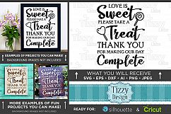 Love Is Sweet Please Take A Seat Wedding SVG File - 5506 Product Image 1