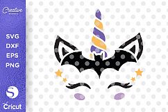 Halloween Unicorn Face SVG DXF Cut File, Unicorn Face SVG Product Image 1