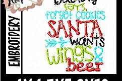 Daddy Says Forget Cookies Santa Wants Wings And Beer- Christ Product Image 2