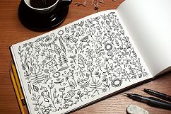 More than 100 Handsketched Floral Elements Product Image 2