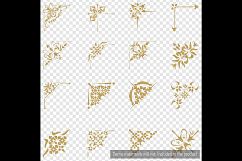 16 Gold Glitter Corner Borders, Corner Wedding Invitation Product Image 10