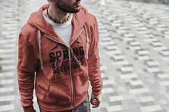 Man Hoodie Fashion Mock-Up Product Image 5