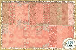 Luxury Rose Gold Glitter Seamless Digital Papers,Borders Set Product Image 2