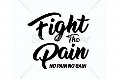 Fight the pain No pain No gain Printable Product Image 3