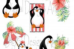 Beach penguins clipart Product Image 5