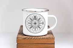Camping mug mockup enamel tin mock up metal camper cup templ Product Image 2