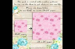 100 Seamless Tinted Lotus Digital Papers, Asian Flower Paper Product Image 4
