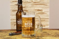 Beer Glass and Bottle Mock-up Bundle #1 Product Image 20