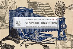 55 Vintage Vectors Graphics Vol. 2 Product Image 1