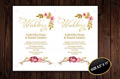 Gold, Floral Wedding Invitation Template, DAD_02 Product Image 5