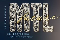 Future Metal 3D Lettering Product Image 1