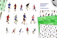 Watercolor football set Product Image 2