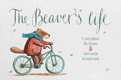 Watercolor animal. Mr. Beaver. Product Image 1