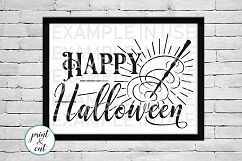 Happy Halloween magic wand file to cut print vector digital Product Image 1