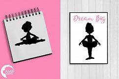 Ballerina silhouettes clipart, graphics, illustrations AMB-1584 Product Image 4