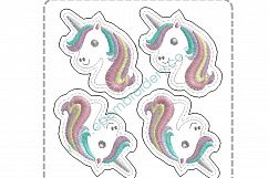 Unicorn Head Feltie Grouped Layouts Design Product Image 3