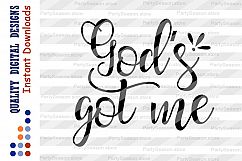 God's Got me SVG Bible verse svg Faith SVG Religious SVG Product Image 2