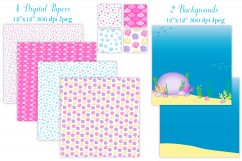 Mermaids, Mermaid graphics &amp; Illustrations, Under the sea Product Image 4