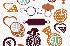 21 kitchen vector designs and monogram templates  - cutting files SVG, DXF, JPG, PNG, DWG, AI, EPS Product Image 2