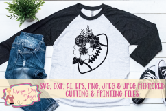 Floral Football SVG, DXF, AI, EPS, PNG, JPEG Product Image 1