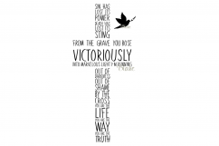 Victorious Cross svg cut file Christian faith Way Truth Life Product Image 1