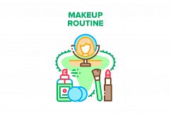 Makeup Routine Vector Concept Color Illustration Product Image 1