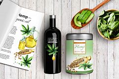 HEMP bundle. Hand painted watercolor Product Image 7