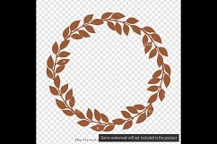 100 Leaf Wreath Clip Arts, Botanical Wreath Clip Arts Product Image 2