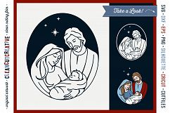 Christmas Nativity Design - Holy Family - Baby Jesus SVG Product Image 1