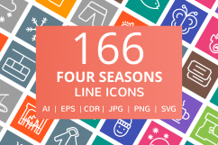 166 Four Seasons Line Multicolor B/G Icons Product Image 1