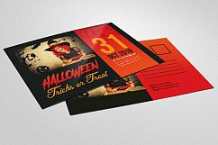 Halloween Trick or Treat Postcard Product Image 1