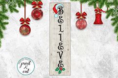 Merry Christmas Happy New Year Believe bundle vertical sign Product Image 5