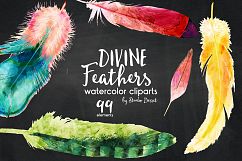 Feathers Watercolor Illustrations Product Image 6