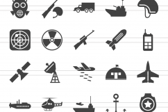 50 Military Glyph Icons Product Image 2