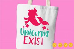 unicorn-mermaid cutting files svg, dxf, pdf, eps included - cut files for cricut and silhouette - Cutting Files SG Product Image 2