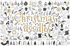 300 Christmas doodle icons and design elements ClipArt Product Image 1