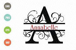 Split Letters A-Z SVG, Alphabet Letters A-Z Product Image 1