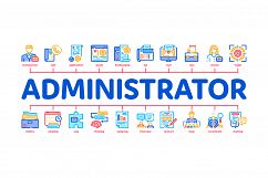 Administrator Business Minimal Infographic Banner Vector Product Image 1