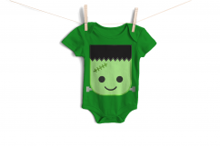 Frankenstein's Monster Face Applique Embroidery Design Product Image 1