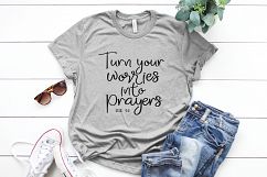 Turn your worries into prayers Printable Product Image 1