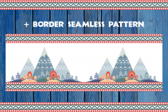 Northern woodland. Seamless patterns with cute animals. Product Image 5