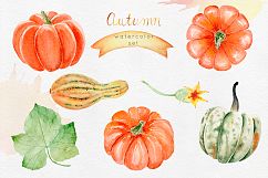 Watercolor Autumn Clipart Collection Product Image 5