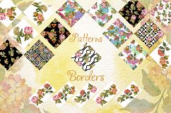 Gortenzia PNG watercolor flower set Product Image 3