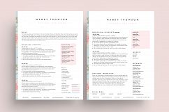 creative resume template word / floral feminine Product Image 2