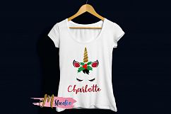 Christmas unicorn svg, for Silhouette Cameo or Cricut Product Image 2